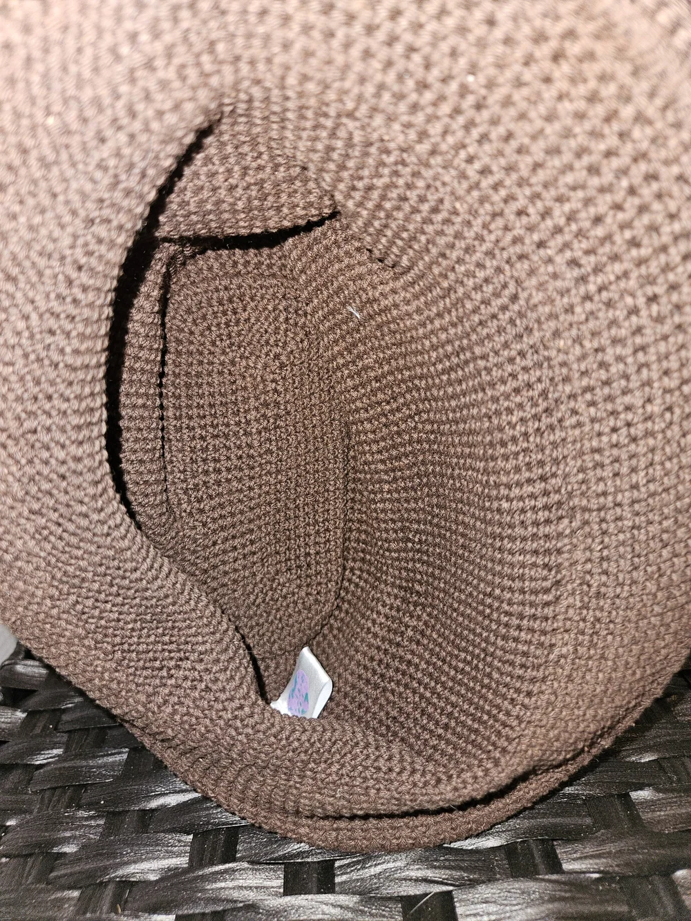 Source Unknown Brown Crochet Kids Fedora